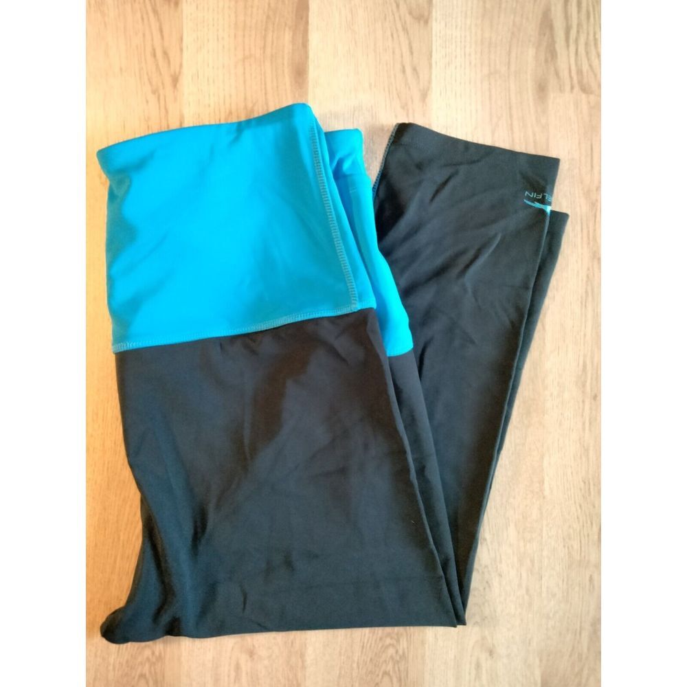 Delfin Mineral‎ Infused High Waist Exercise Capris - Turquoise Size 2XL